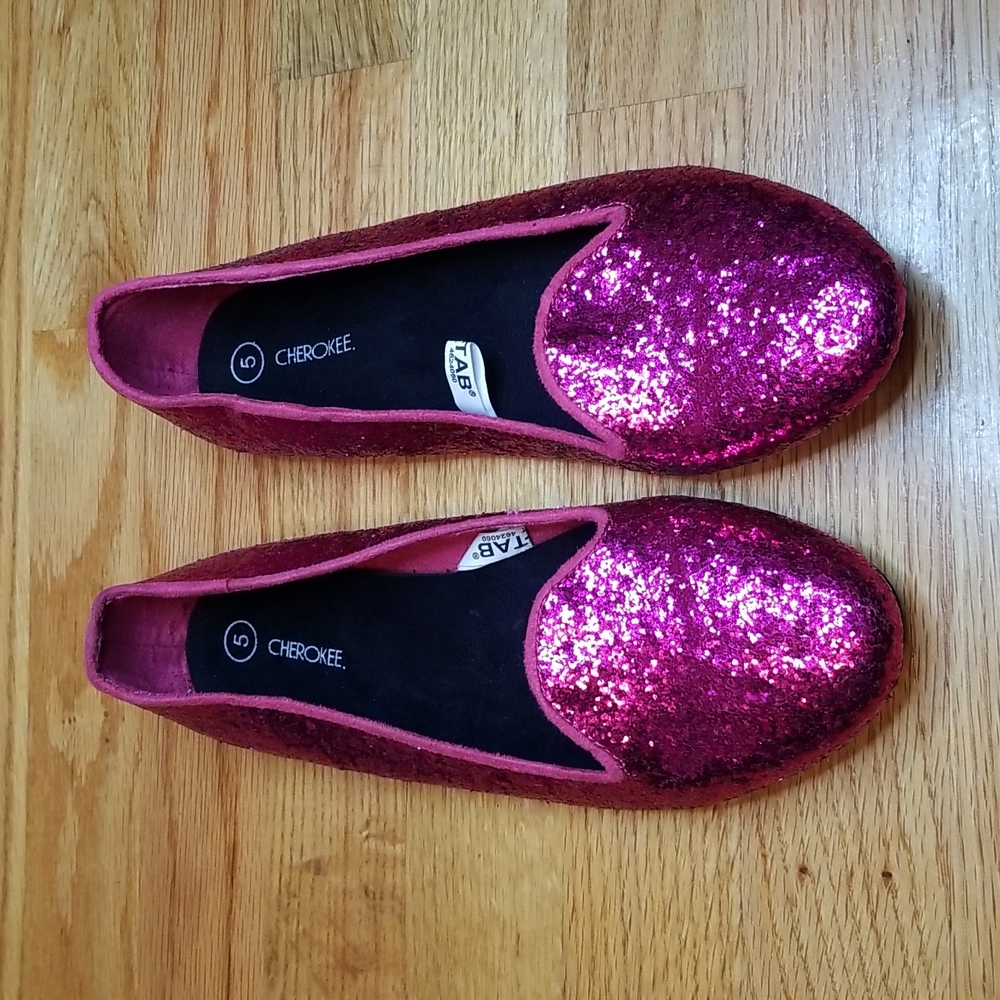 Fuchsia sparkle Ballet flats